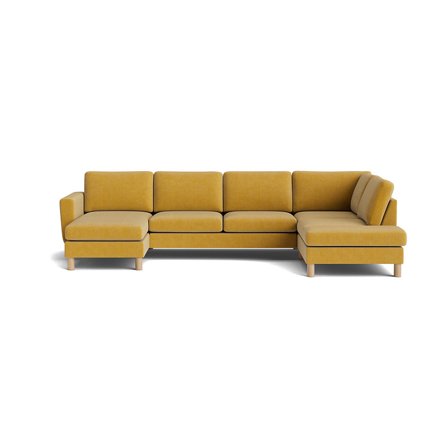 Haven U-Form Sofa, links, Ontario Gelb, modernes Design, bequeme Polsterung, hochwertige Verarbeitung, ideal für Wohnzimmer, Höhe 86cm