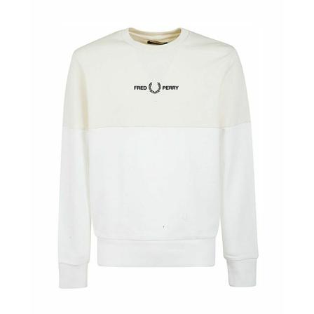 Fred Perry, Fpm 357641100 Sweater Biały, Mężczyzna, Rozmiar: S