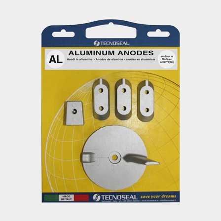 Kit de ánodos de aluminio Tecnoseal, para fueraborda, compatible con Yamaha F40 - F60