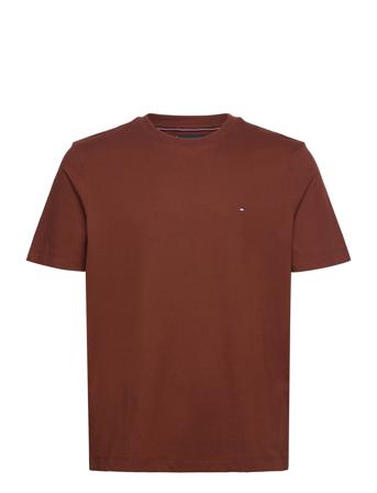 Ess Seasonal Reg Fit Solid Tee Tops T-shirts Short-sleeved Brown Tommy Hilfiger