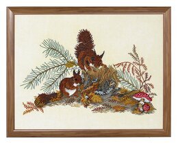 Broderipakke Bilde Ekorn Lin - Rosenstand