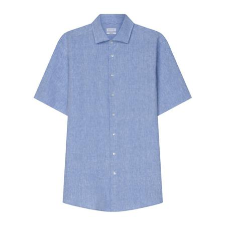 Seidensticker Linen shirt Regular , Blauw , Heren , Maat: 6XL