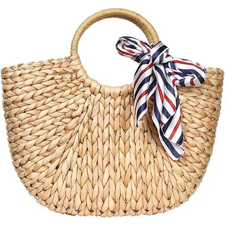 Sommer Rattan Taske Til Kvinder Strå Håndvævet Top-håndtag Håndtaske Strand Hav Strå Rattan Tote Clutch Tasker