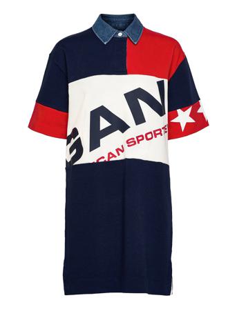 D2. Gant Retro Shield Rugger Dress Dresses T-shirt Dresses Sininen GANT