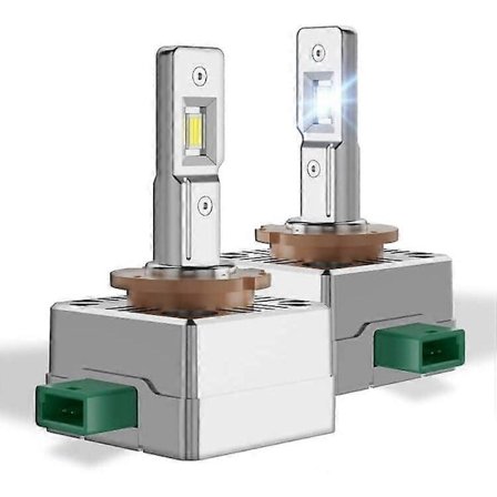 D1S/D1R LED-strålkastarlampor, 2 års garanti 6000K 35W, bilstrålkastarlampa ersättningslampa för helljus halvljus, 2 st