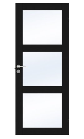 Swedoor Unique GW 03L Innerdörr svart ek 925x1940 mm, Dörrar