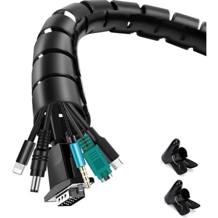 Kabelkanal, kabelkanal til skrivebord, kabelstyringsmuffe, ledningsmuffe, kabelbinder, egnet til TV og PC i hjemmet, PE-kabelkanal, kabelstyring til 