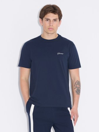Holzweiler - Tucker Embroidery Tee - Navy - Mens - Medium