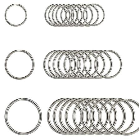 Torsdag 30. april Nøgleringe Runde Flade Ringe Sæt Metal Splittet Ring Stål Hærdet Nikkelbelagt Til Husnøgleorganisering og Håndværk30mm 2