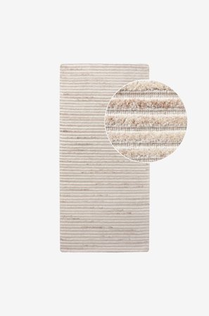 House Nordic - Løber til gangen Mango - Hvid - Uldtæpper - 80X180 - Fra Homeroom