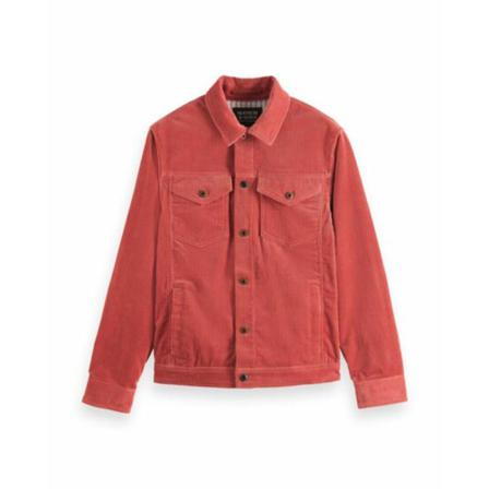 Scotch & Soda, Denim Jackets Rood, Heren, Maat:L
