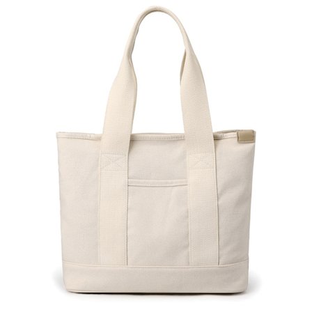 Håndveske Dame Tote Bag Shopper Stor for College Skole Arbeid Reise Shopping, Beige