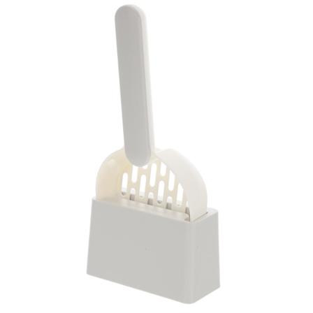 1 Sett Kattestøvspade Med Holder For Kattens Toalett Dyreavfall Rengjøringsspade Grå 26.6X12.7X5.4CM Gray 26.6X12.7X5.4CM