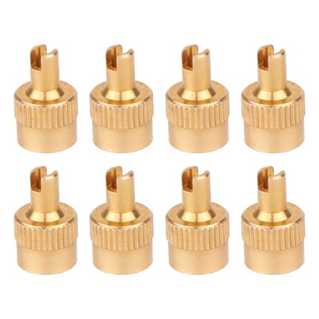 Messingventilhætter Nem at dreje på installation til bilmotorcykelhjul og dæk Rustbestandig dækventilspindeldæksel