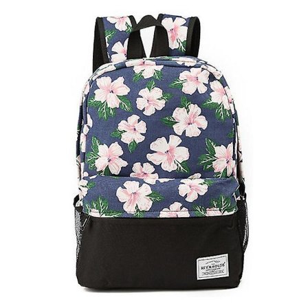 Girl School Bags High Quality Rucksack Fashion Travel Canvas Women Backpack Floral Backpacks For Teenager High Capacity 808a