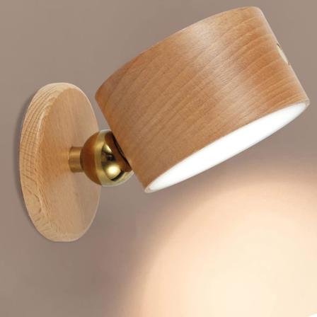 Moderna vägglampor LED-vägglampa med 3 ljusstyrkanivåer Dimbar Touch Control 1500mAh USB Uppladdningsbart batteri 360° Rotera Magn