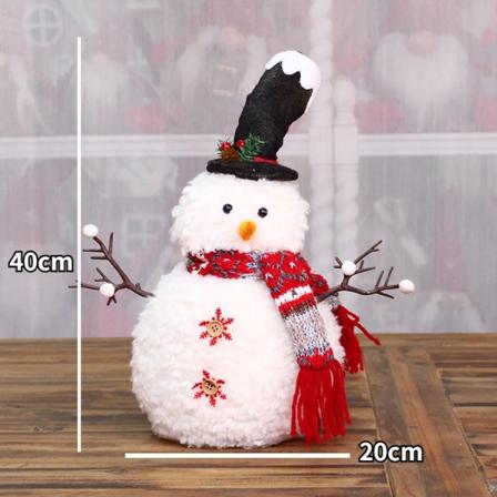 Stor storlek Jul Dockor Infällbar Snögubbe Leksaker Jul Figuriner Jul present till barn Röd Jul Träd prydnad