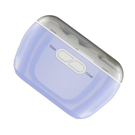 Elektrisk neglefil genopladelig negletrimmer med 3 hastigheder, LED-lys og USB-C opladning til salon og hjemmebrug Purple