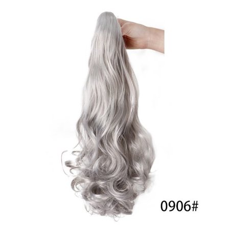 Hårklemme Hestehale Extensions - Lange Krøllede Bølgede Hårklemmer Størrelse 7