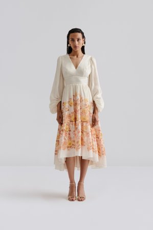Malina - Sasia midi dress - 42 - Cream Peony