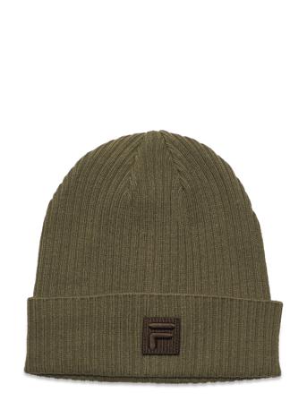 Bonab Fisherman Beanie With Tonal F-Box Accessories Headwear Grøn FILA