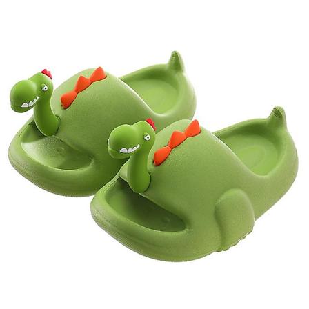 Eva Dinosaur Sko Sommer Gutter og Jenter Baby Innendørs Husholdning Anti Skli Myk Bunn Tøfler 210mm Green