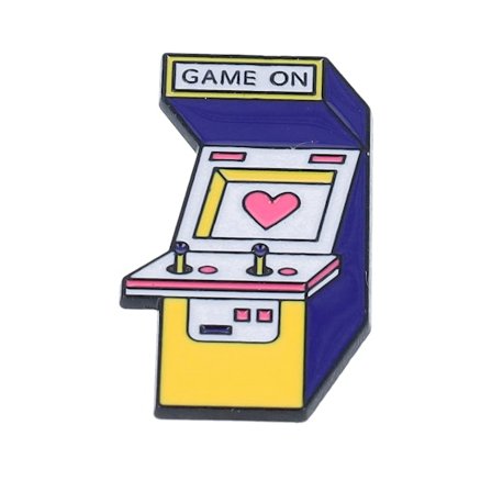 Cap Pins - Multi - Accessory - Retro Gaming Arcade Heart Metal Enamel Pin - Hatstore