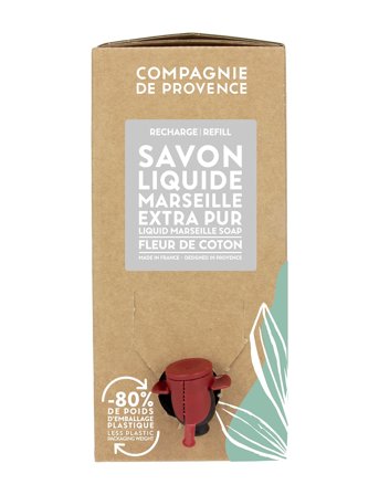 La Compagnie de Provence Liquid Marseille Soap Refill Cotton Flower 3 L - Nude - 3000 ml