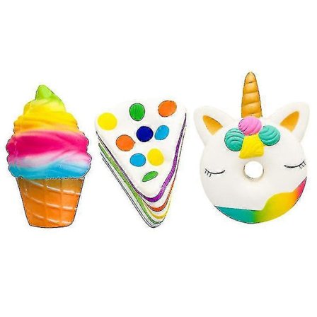 3 kpl/setti Hitaasti Nousevia Leluja Tuoksuvia Dekompressioleluja Stressiä Vähentävä Lelu Syntymäpäiväjuhliin Lapsille (satunnainen tyyli)