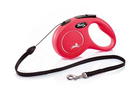 Flexi New Classic In Corda Guinzaglio Per Cani Colore Rosso