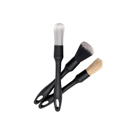 Sæt med 3 runde børster, bi-material mat maling