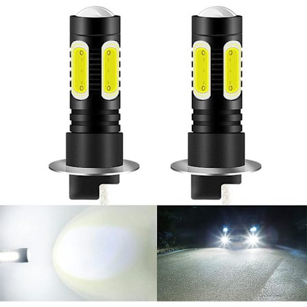 H8 H11 LED Tågeforlygtepærer, Høj Effekt 7,5w COB Chips 6000k Super Bright Hvide Lamper Udskift Til Tågeforlygte Kørelys DRL 12v-24v, Pakke Med 2