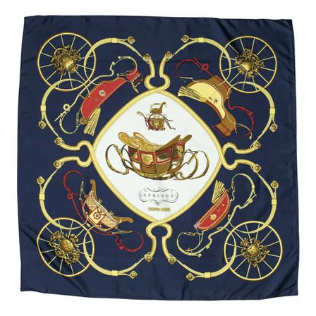 Hermès Vintage, Pre-owned Scarf Blauw, Dames, Maat:ONE Size