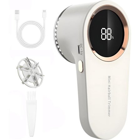 Luddborttagare, 70 minuters batteritid, 2 extra tillbehör, Type-C-laddning, Intelligent digital display