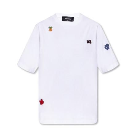 Dsquared2 Logo T-shirt Hvid, Dame T-shirts