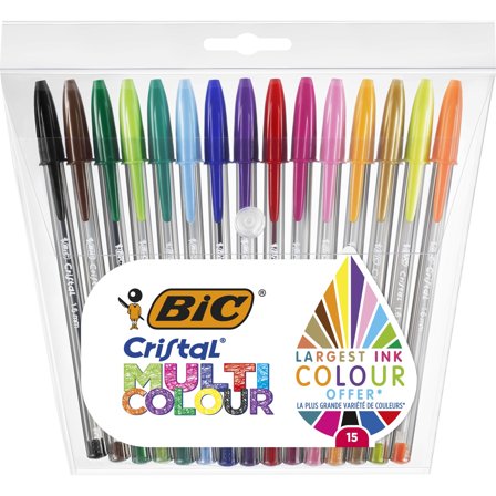 Cristal Multicolor Ballpoint 15-set