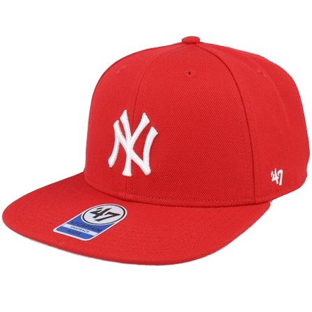 47 Brand - MLB Rød snapback Caps - Kids New York Yankees Lil Shot Captain Red Snapback @ Hatstore