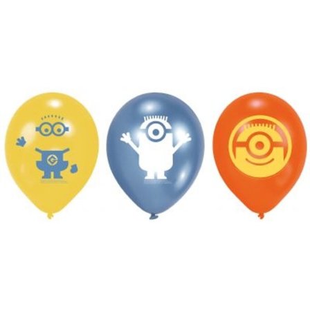 Minions balloner 6 stk 25 cm minion balloner