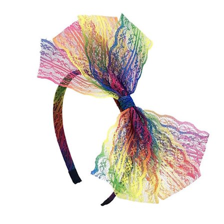 2kpl Lace Bow -hiuspanta MULTICOLOR MULTICOLOR
