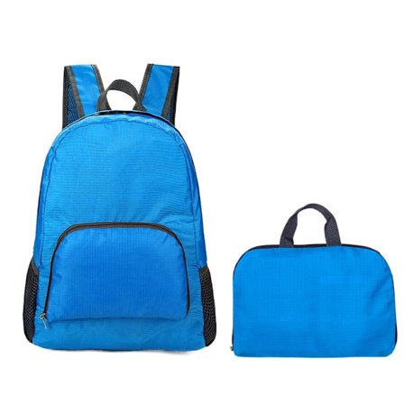 Taitettava matkareppu Kannettava päiväreppu SININEN