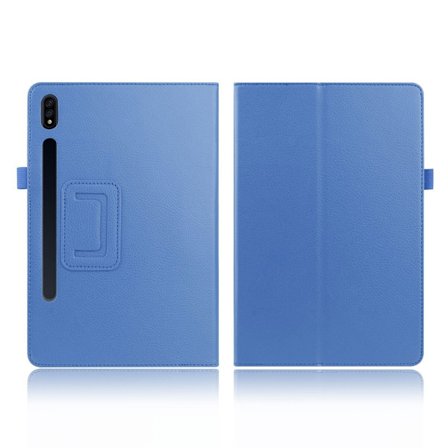 Samsung Galaxy Tab S7 litchi läder fodral - baby blå