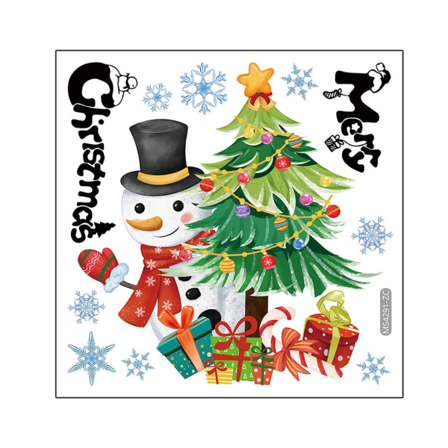 Julklistermärken för toalettlock, avtagbara dekaler, snögubbe-klistermärke, rolig julgran, avtagbar väggdekor, nyhet, heminredning 1