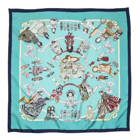 Hermès Vintage, Pre-owned Scarf Blauw, Dames, Maat:ONE Size