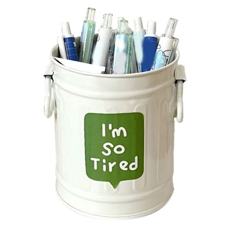 Pennhållare Metall Stor kapacitet Söt Praktiskt kontorsbord Pennhållare för studier Klassrum Vit Fri storlek