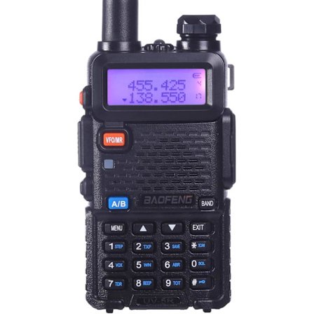 UV5R baofen gTalkie Walkie Talkie Dual Band Radio, Svart (1 st) 1800mAh Li-ION Batteri Walkie Talkie