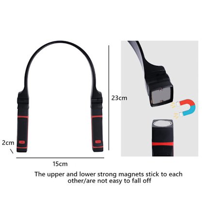 LED Læselampe til Nakke til Seng Strikning Løb Camping Reparation Aftagelig Boglampe