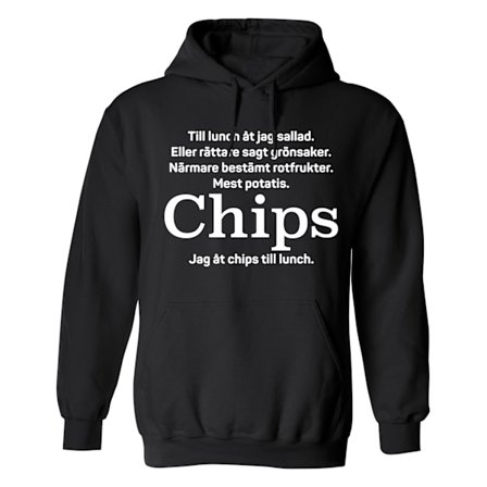Jag Åt Chips Till Lunch - Hoodie / Tröja - HERR