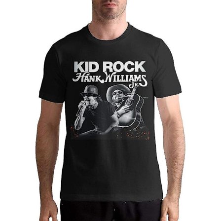 Kid Rock Hank Williams Jr Shirt Herr T-shirt Casual Klassisk Kortärmad Topsadult, S-3xl