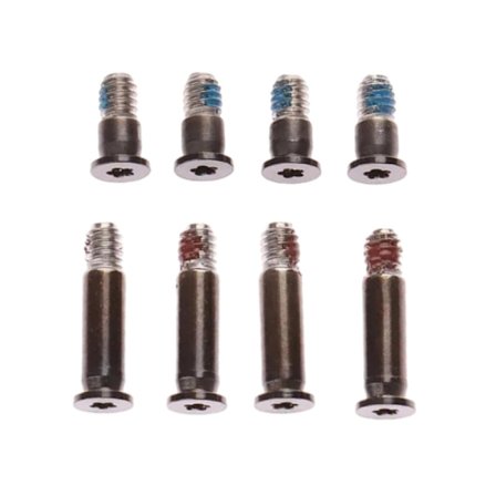 8 STK/sett Bærbar PC A2442 A2485 Bunndeksel Deksel Skrue Skruer sett Sølvgrå