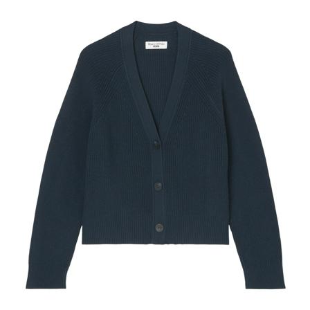 Marc O'Polo, Cropped V-neck cardigan Niebieski, Kobieta, Rozmiar: 2XS